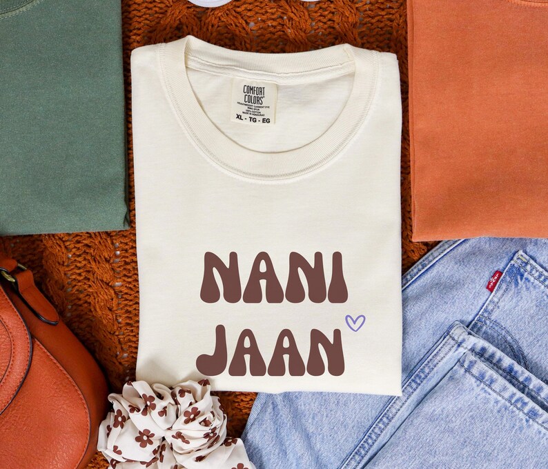 Nani Jaan Shirt for Desi Grandma T-Shirt for Indian Pakistani Grandmother Gift for Nani Ma Tshirt Christmas Desi Gifts of Desi Apparel image 2