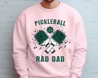 Pickleball Dad Sweatshirt, Unisex Crewneck for Active Dads, Pickleball Gift for Father’s Day, Birthday, Casual Sport Wear