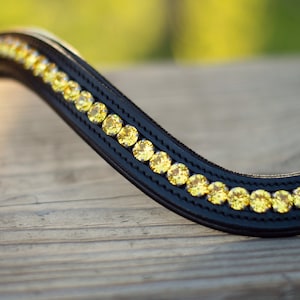Goldilocks Swarovski Crystal decorated dressage browband