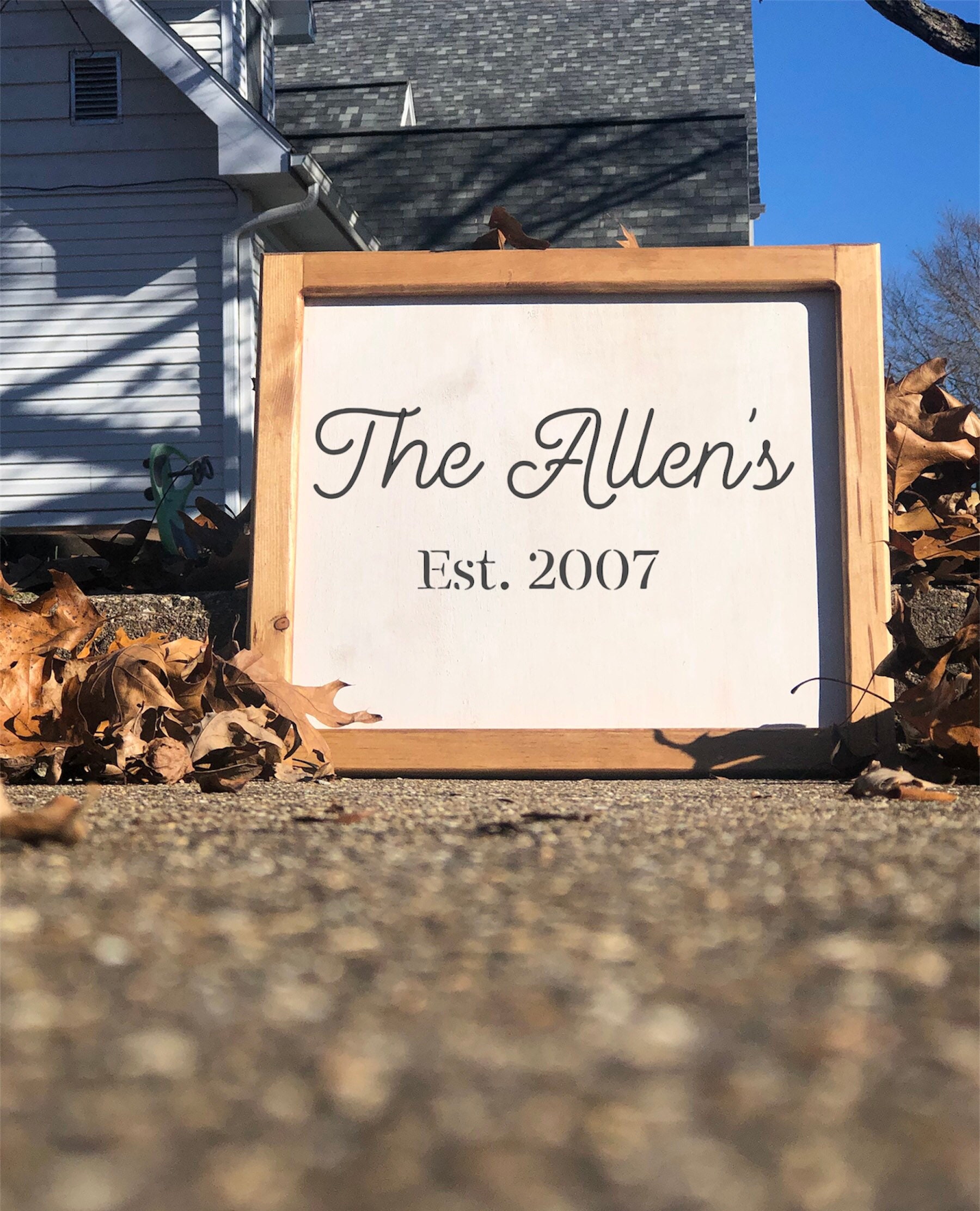 Association Est. Sign Family Name Sign, Est Sign, Rustic Home Decor - Etsy