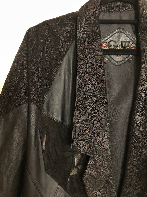 Vintage Global Identity Leather Trench Coat