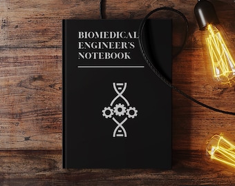 Biomedical Engineer's Notebook, Engineering Book, Engineer's Journal, Company Gift, Employee Gift, Meeting Journal, Company Swag, Notebook
