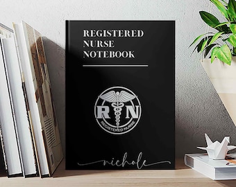 PERSONALIZED - Registered Nurse Notebook, Customized Journal, Personalized Notebook, Book Personalized, Gift for Her, Nurse Journal