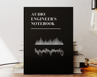 Audio Engineer's Notebook, Engineering Book, Engineer's Journal, Company Gift, Employee Gift, Meeting Journal, Company Swag, Notebook