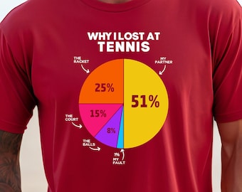 Why I Lost At Tennis Shirt, Funny Tennis T-Shirt, Gift For Tennis Player, Workout Shirt, Tennis Coach Tee