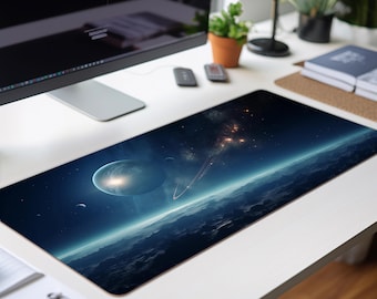 Planets in Distant Solar System Gaming Mousepad, Gamer Mouse Pad, Mouse Pad, Desk Mat, PC Gaming Accessories, Large Desk Mat, Desk Setup