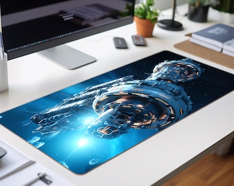Space Station Gaming Mousepad, Gamer Mouse Pad, Mouse Pad, Desk Mat, PC Gaming Accessories, Large Desk Mat, Desk Setup