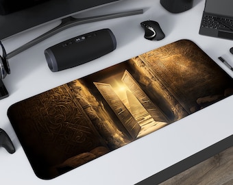 Egyptian Pyramid Doorway Gaming Mousepad, Gamer Mouse Pad, Mouse Pad, Desk Mat, PC Gaming Accessories, Large Desk Mat, Desk Setup