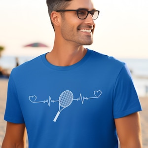 Tennis Racket Heartbeat Tennis Shirt, Tennis Heartbeat Shirt, Tennis Shirt, Tennis Love, Gift Shirt, Gift For Him, Gift For Her