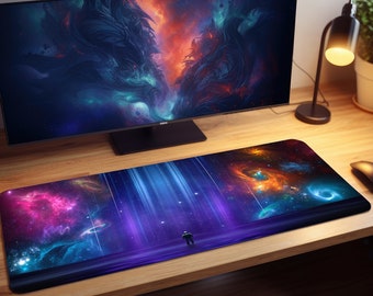 Cosmonaut Discovery of New Galaxies Gaming Mousepad, Gamer Mouse Pad, Mouse Pad, Desk Mat, PC Gaming Accessories, Large Desk Mat, Desk Setup