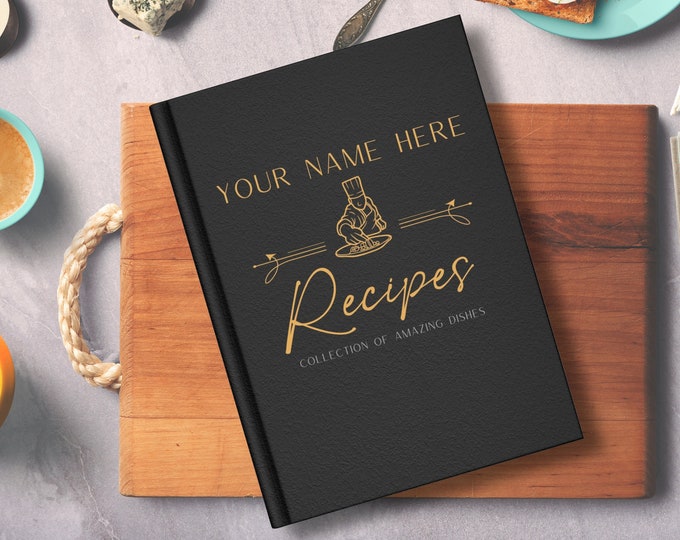 8.5 x 11 Personalized Recipe Book, Gift for Her, Personalized Gifts for Mom, Custom Cookbook, Birthday Gift, Grandma, Family Cook book
