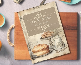 8.5 x 11 Personalized Recipe Book, Gift for Her, Personalized Gifts for Mom, Custom Cookbook, Birthday Gift, Grandma, Family Cook book