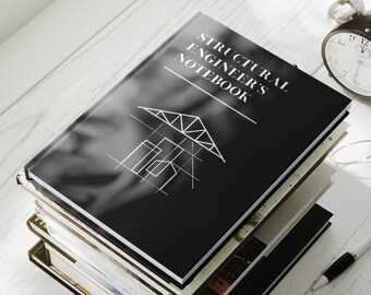 Structural Engineer's Notebook, Engineering Book, Engineer's Journal, Company Gift, Employee Gift, Meeting Journal, Company Swag, Notebook