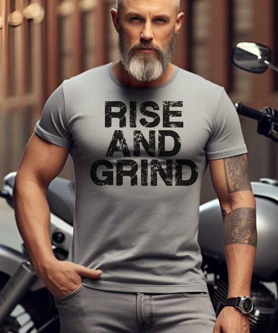 Motivational Gym Work Fitness Tee / Rise & Grind T-Shirt Motivational Gym Work Fitness Tee / Rise & Grind T-Shirt