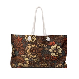 Abstract Paisley Weekender Bag, Luxury Pattern Tote Bag, Weekender Bag, Hand Bag, Shopping Bag, Beach Bag, Shoulder Bag, Tote Bag