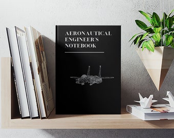 Aeronautical Engineer's Notebook, Engineering Book, Engineer's Journal, Company Gift, Employee Gift, Meeting Journal, Company Swag, Notebook