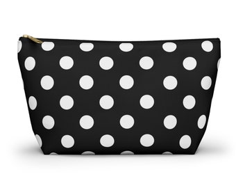 Polka Dots Accessory Pouch , Luxury Accessory Bag, Makeup Organizer, Cosmetic Bag, Stationary Bag, Makeup Bag, Tote Bag, Makeup Pouch