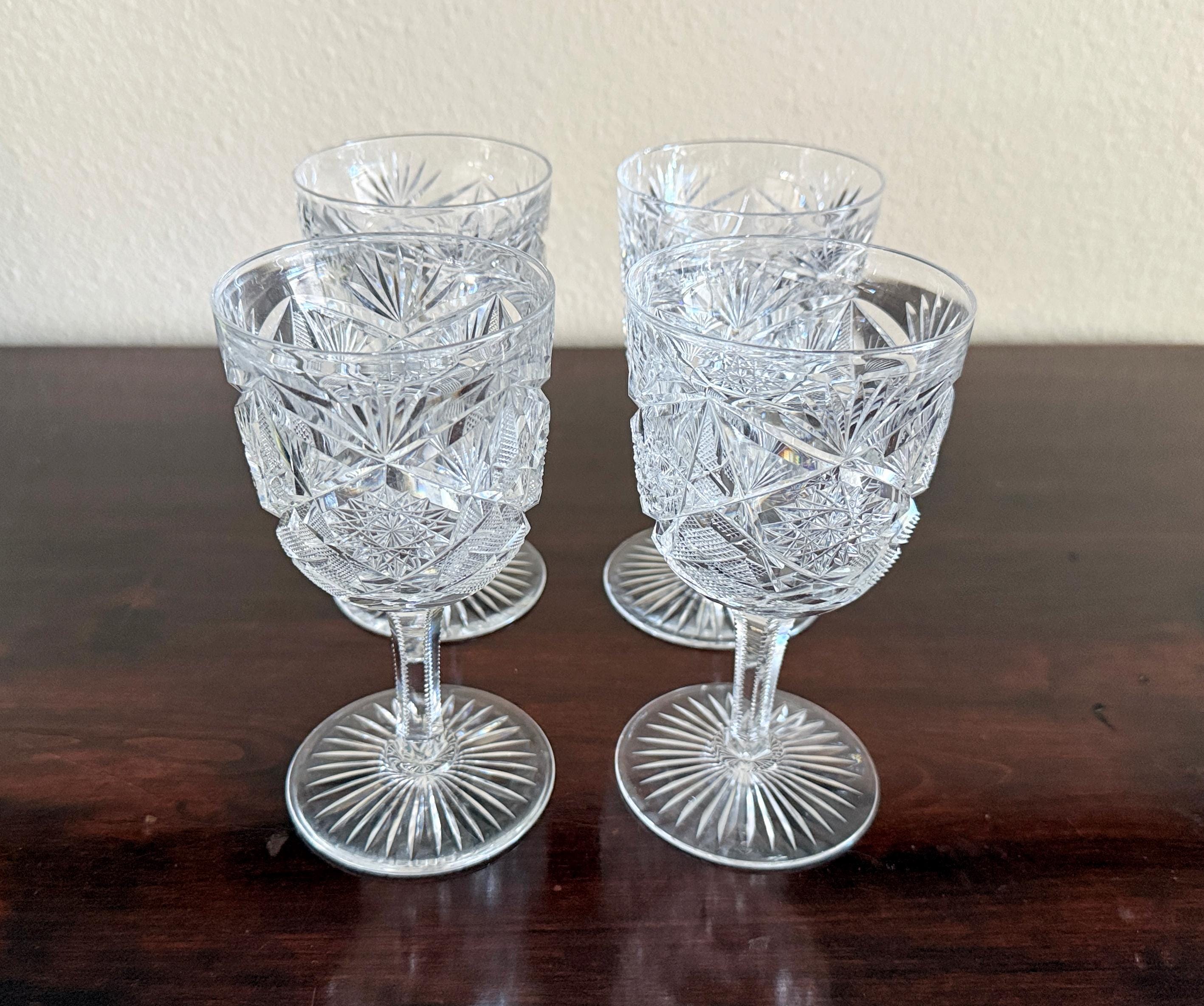 Brilliant Cut Glass Tumblers - Etsy