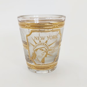 MCM Culver Statue of Liberty Shot Glass, 22K Gold