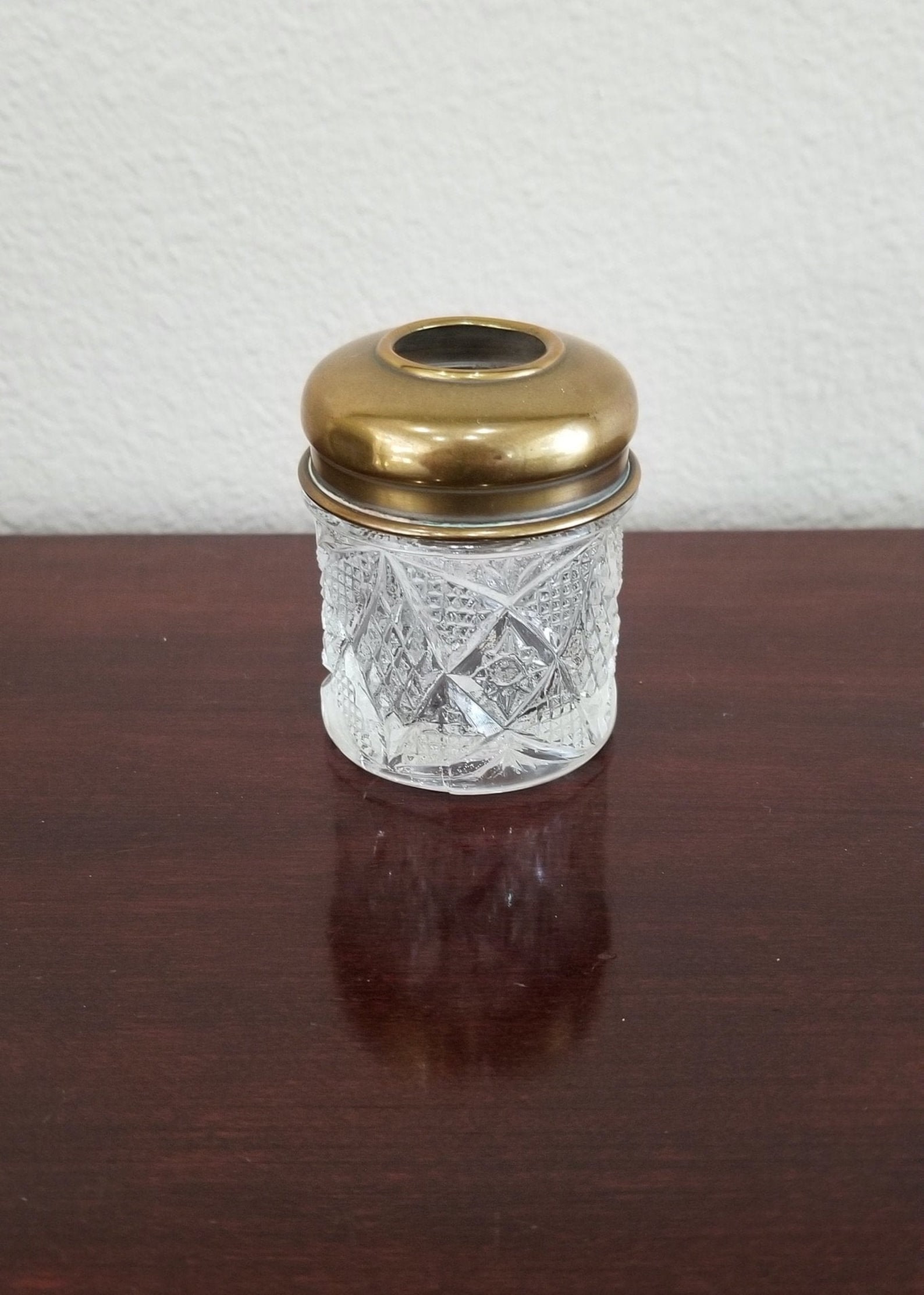 Victorian Hair Receiver With Brass Plated Lid Etsy