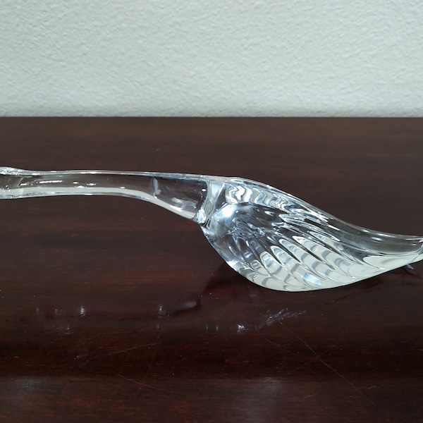 Heisey Wings Down Crystal Goose, Rare, Vintage