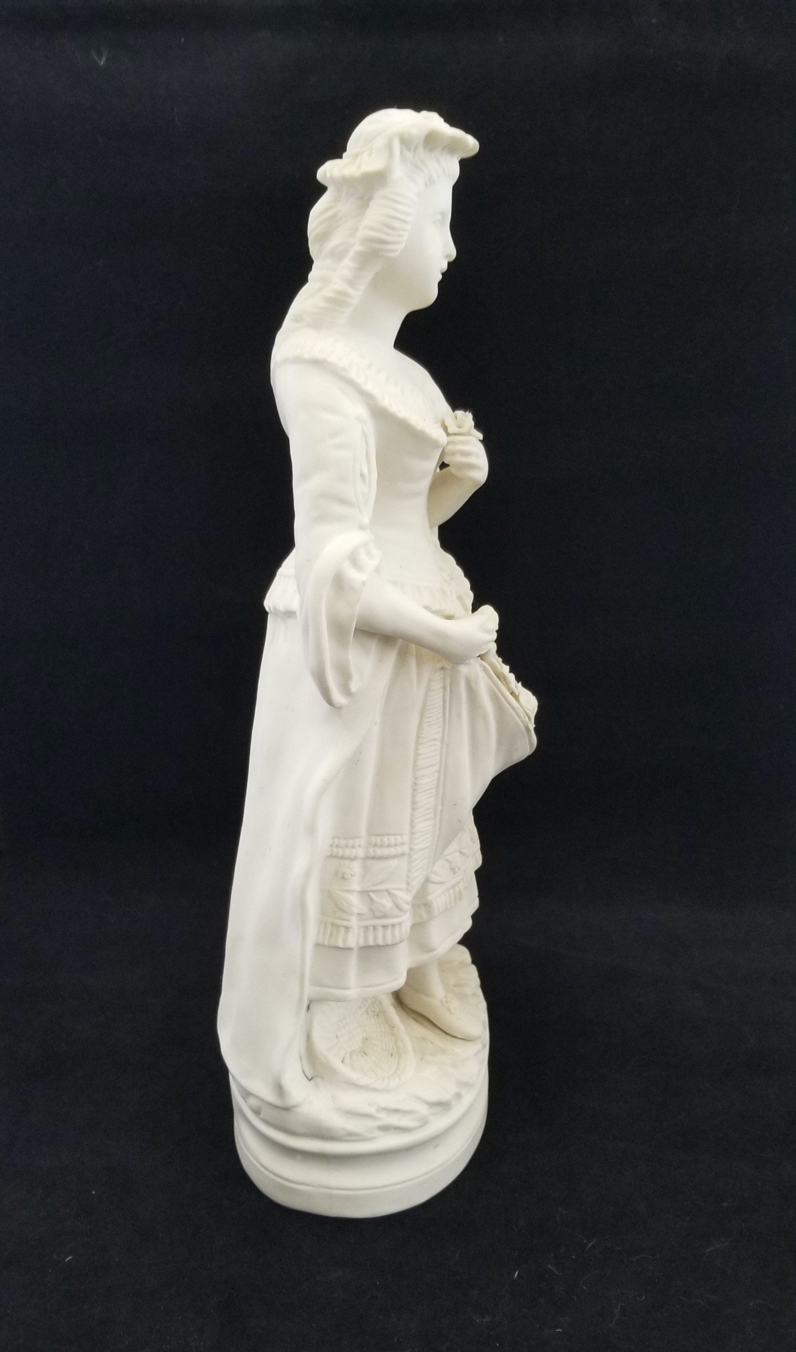 Victorian Parian Ware Lady Gardener Figurine Etsy