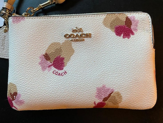 Coach Floral Zippered Wristlet/Wallet/Clutch