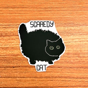 Scaredy Cat Vinyl Magnet