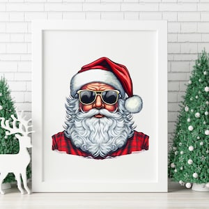 Santa Clause Decor, Cool Santa Clause Print, Christmas Wall Art, Christmas Decor, Funny Christmas Printable, Santa Clause Wall Art