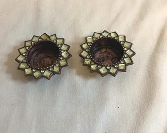 Vintage Solid Brass Diyas