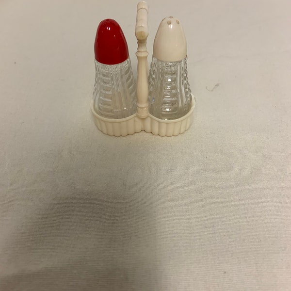 Vintage Mini Salt & Pepper/Caddy