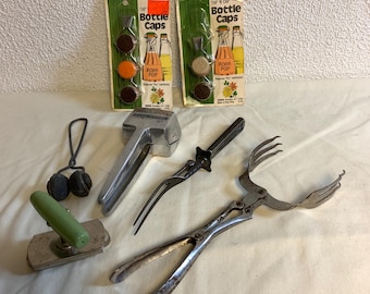 Vintage Handy Things,Bottle Caps and More (Bundle)