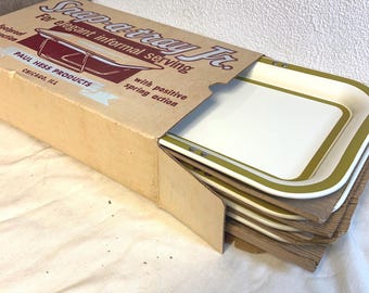 Set di 4 vassoi Hostess Snap A Tray Jr vintage