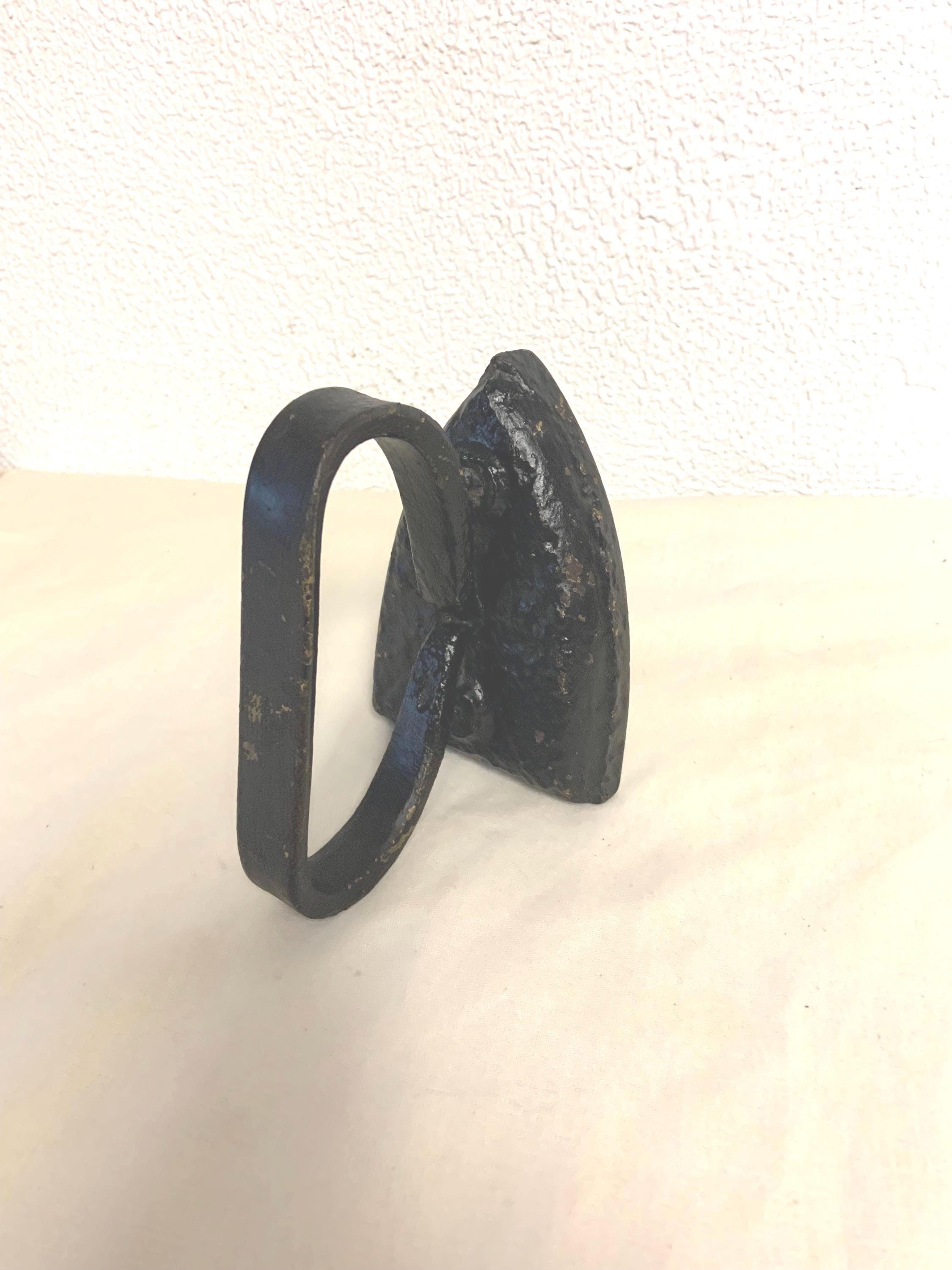 Black Hammered Texture Sad Iron
