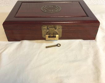 Vintage Asian Jewelry Box/Lock