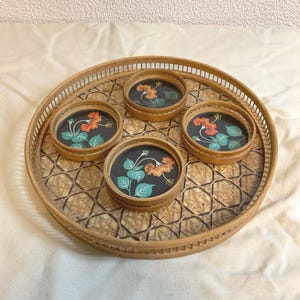 Bamboo Tray With Glass Insert