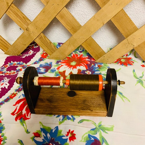 Thread Holder Large Spool Thread Dispenser Easy Change Wood Etsy
