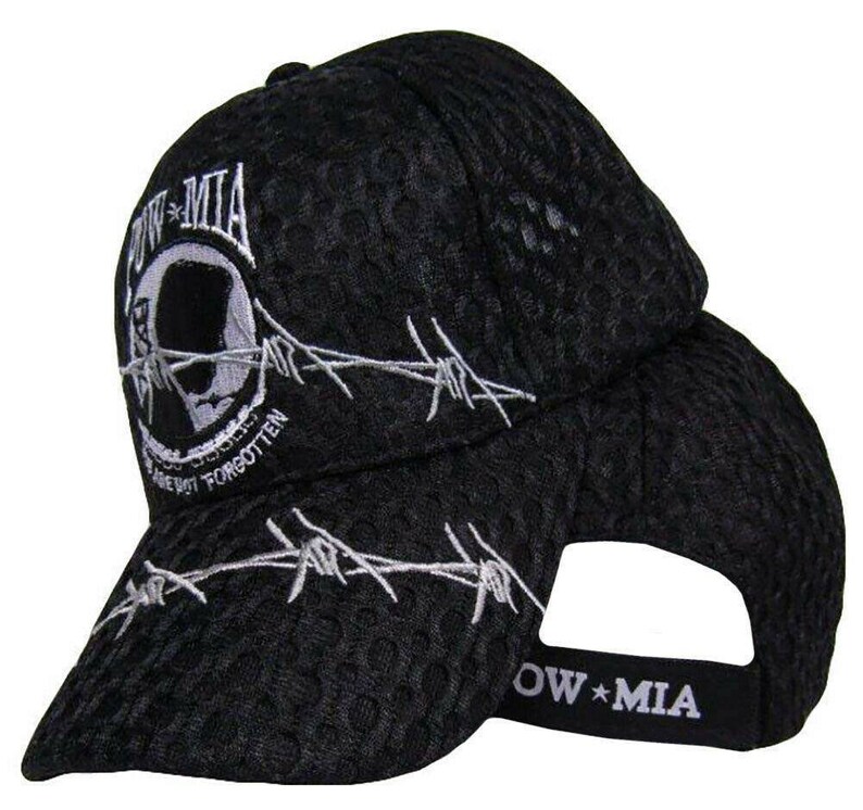 CapHat POW MIA Barbwire Cool summer mesh