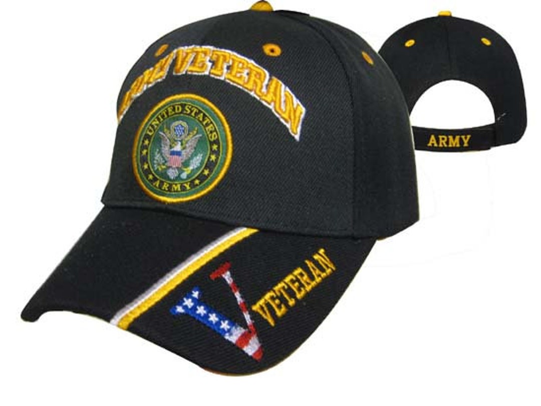 Army Veteran, Seal, Baseball Cap Wv Veteran on Bill & Army on Back, 2