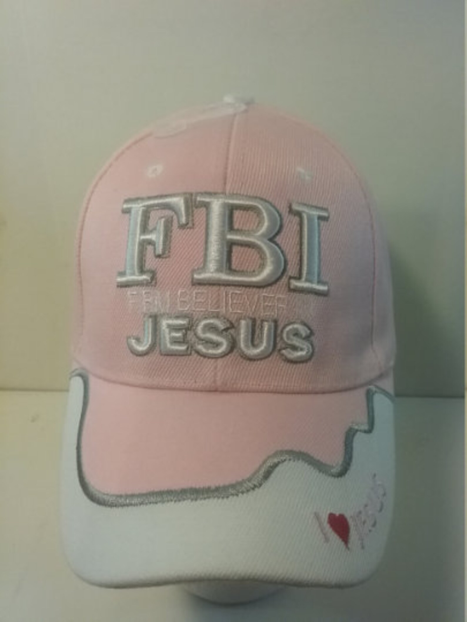 FBI Firm Believer in JESUS Baseball Cap/hat W/ I Heart Jesus Etsy