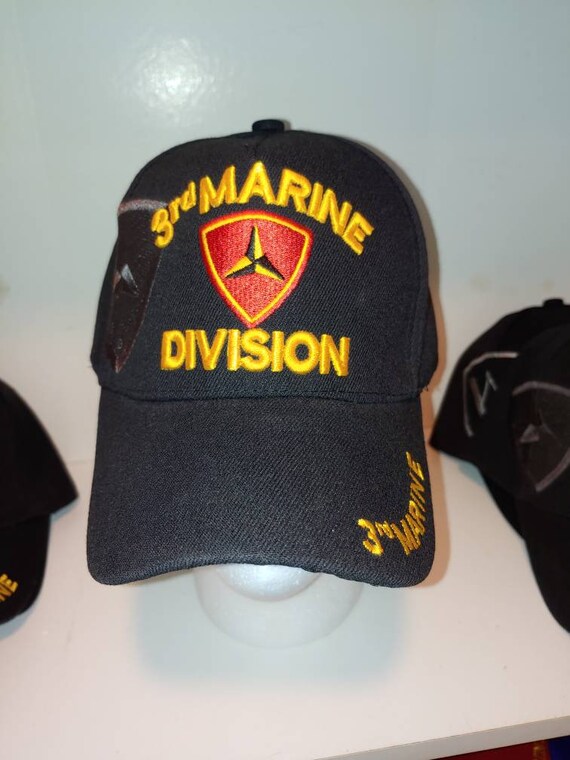 3rd Marine Division Black Baseball Cap 