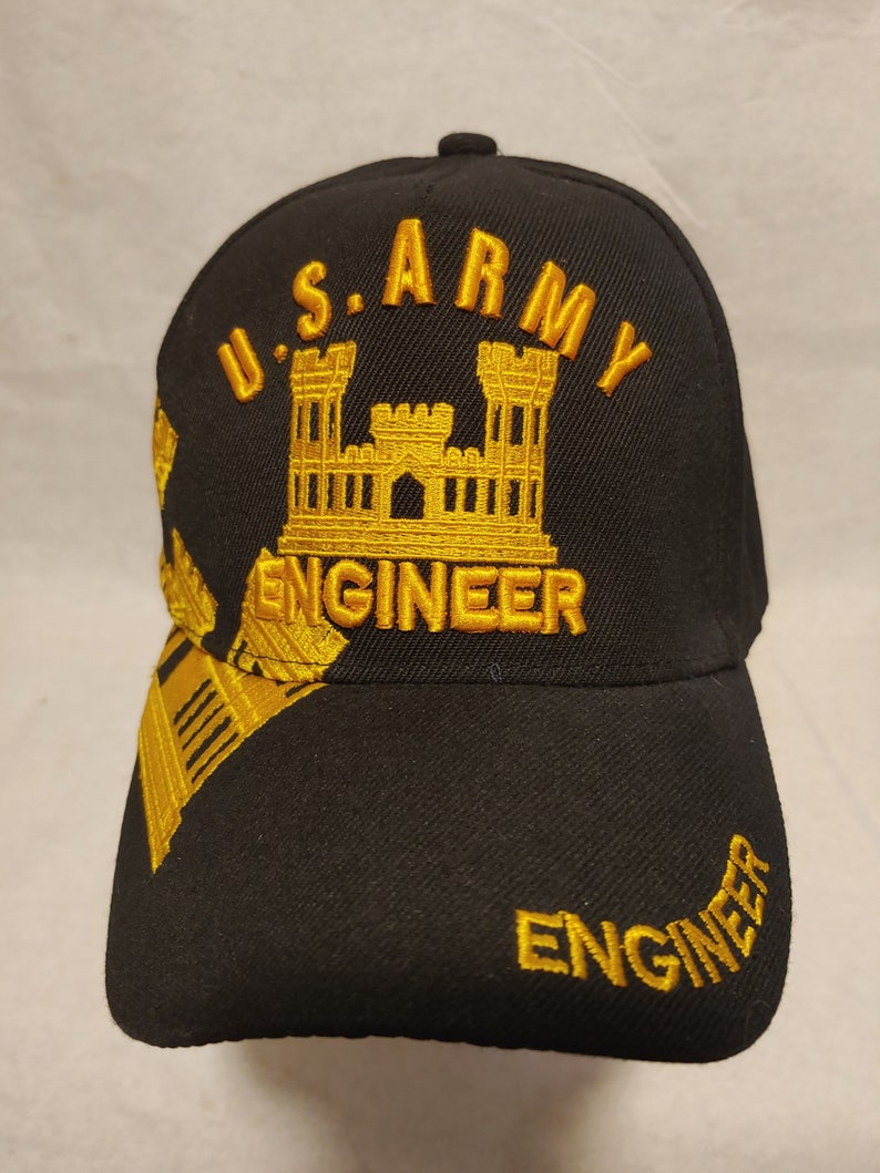 U.S. Army Engineer Black Baseball Cap/hat w/Engineer on bill Etsy