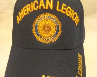 American Legion w/Seal, Baseball cap/hat w/American Legion on bill and on back, 4 colors