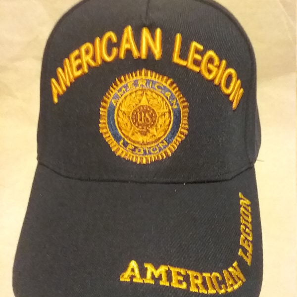 American Legion w/Seal, Baseball cap/hat w/American Legion on bill and on back, 4 colors