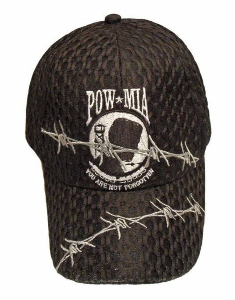 CapHat POW MIA Barbwire Cool summer mesh