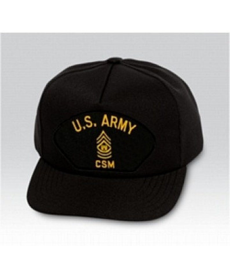 CSM United States Army Command Sergeant Major Black Patch /& With Hat optional