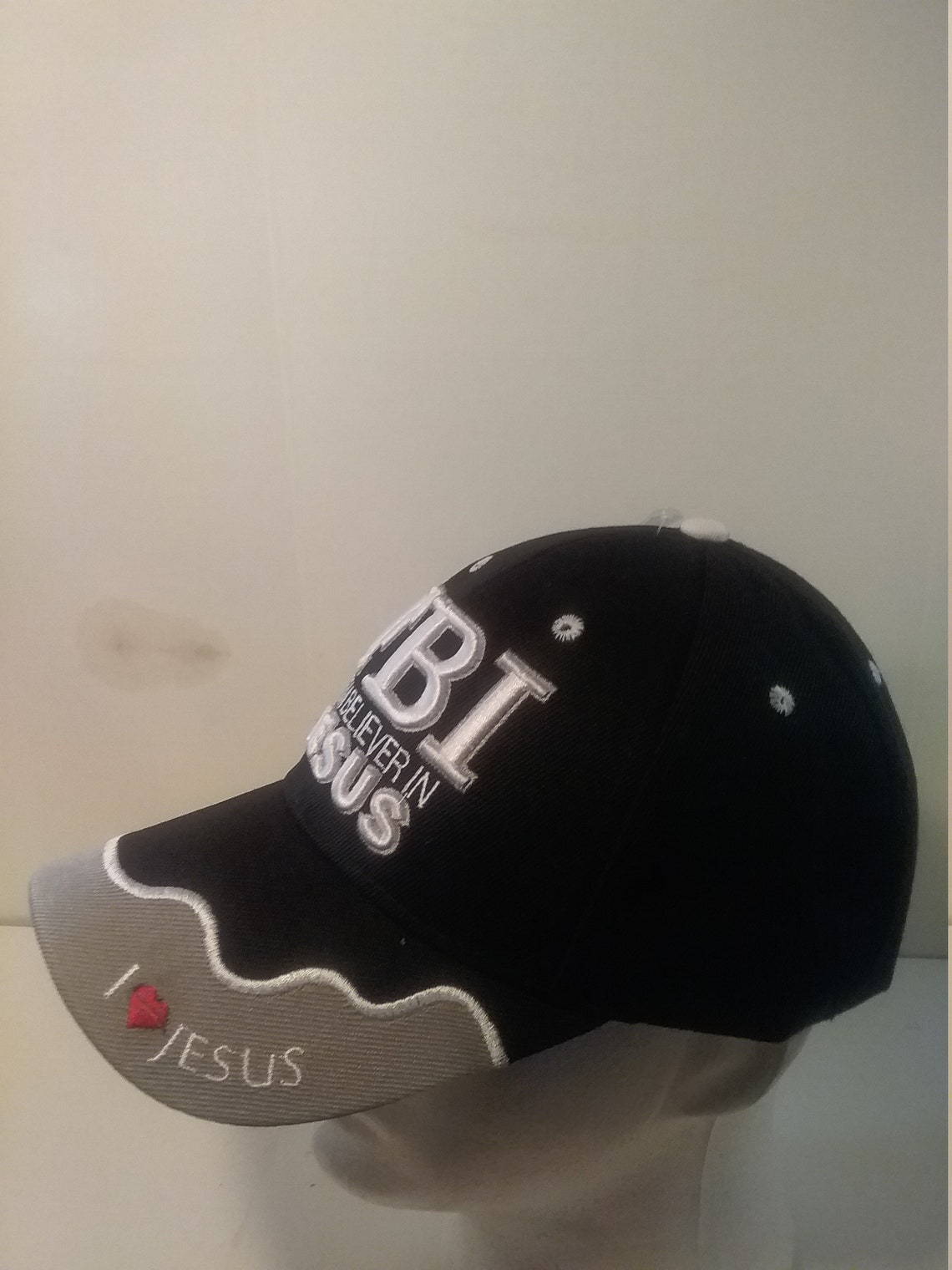 FBI Firm Believer in JESUS Baseball Cap/hat W/ I Heart Jesus Etsy