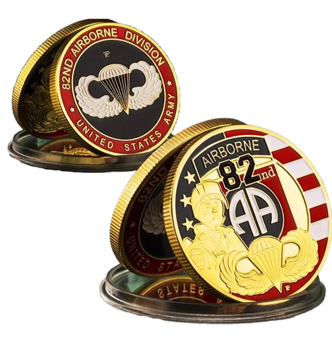 82nd Airborne Division Challenge Coin - (38MM Inch) in Plastic Case - Etsy