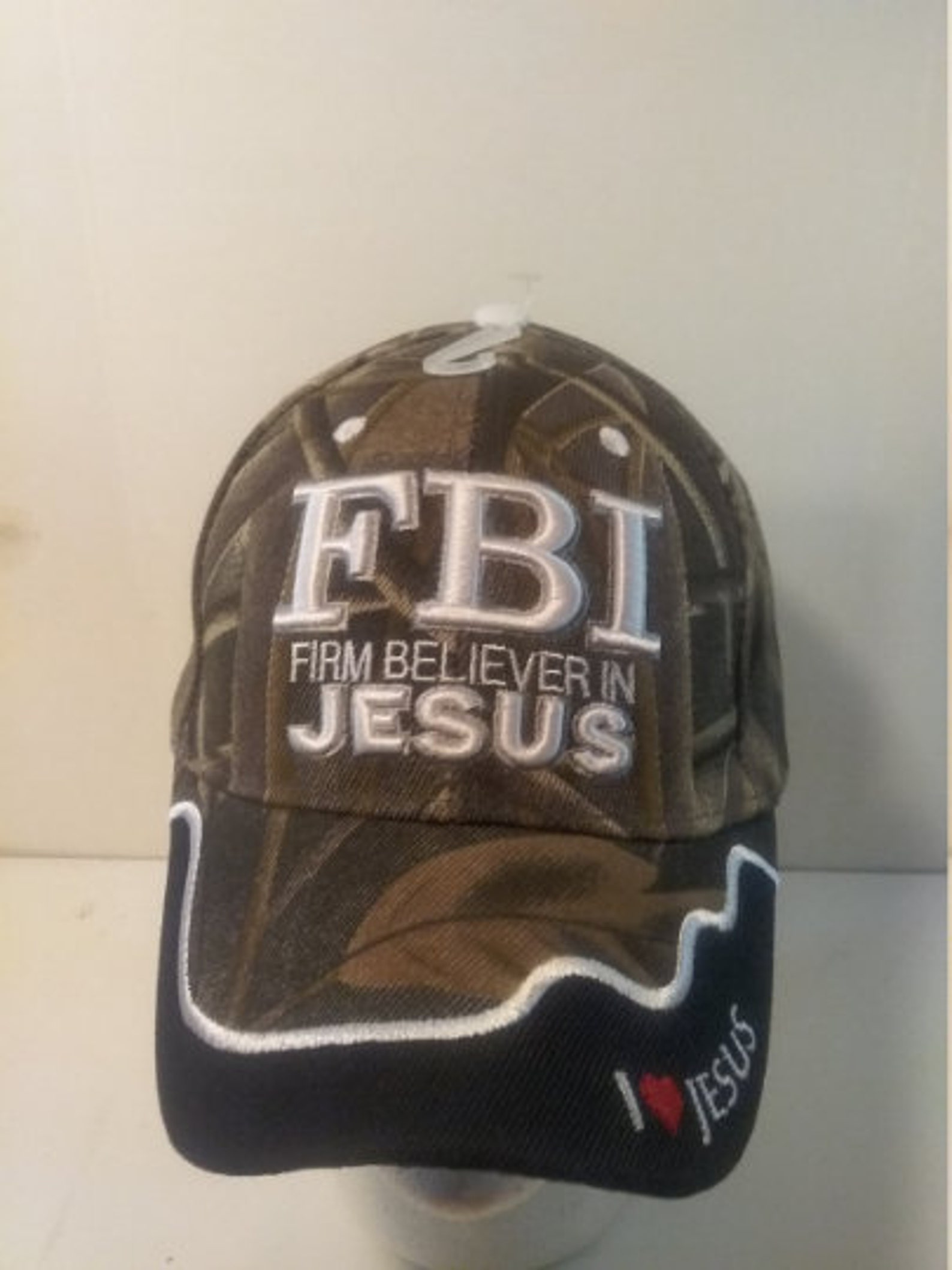 FBI Firm Believer in JESUS Baseball Cap/hat W/ I Heart Jesus Etsy