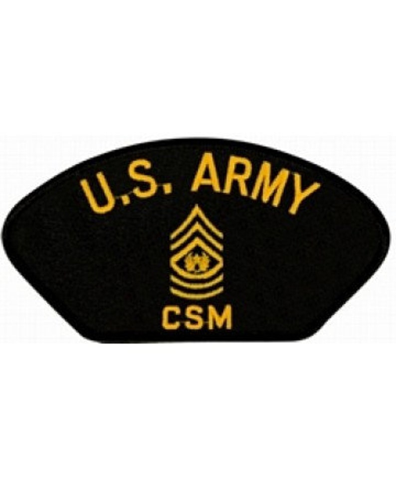 CSM United States Army Command Sergeant Major Black Patch /& With Hat optional